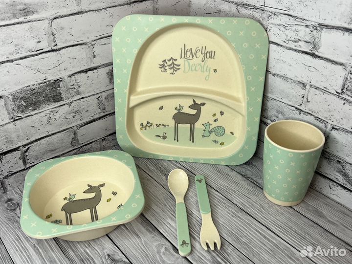 Детская посуда из бамбука