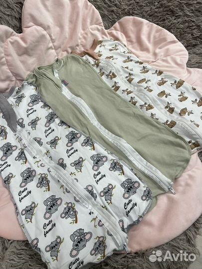 Пеленки коконы на молнии 3 шт
