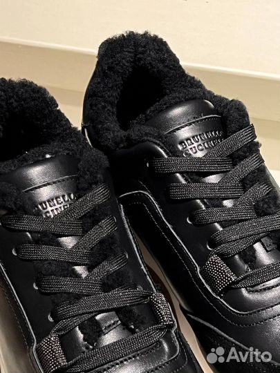 Кроссовки Brunello Cucinelli с мехом