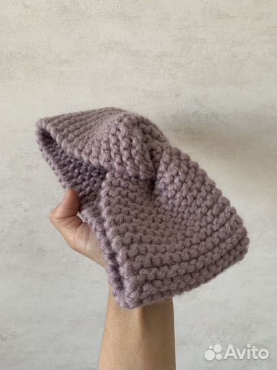 Повязка на голову вязаная