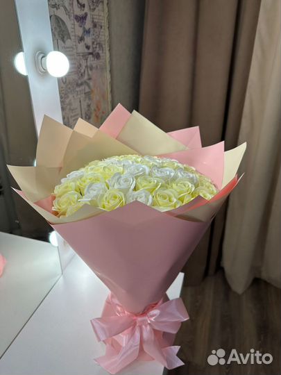 Букет из мыльных роз