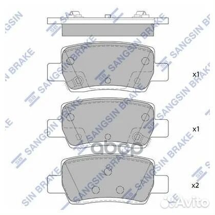 SP4373 колодки дисковые задние Hyundai Accent