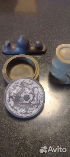 Китайский набор для каллиграфии из яшмы