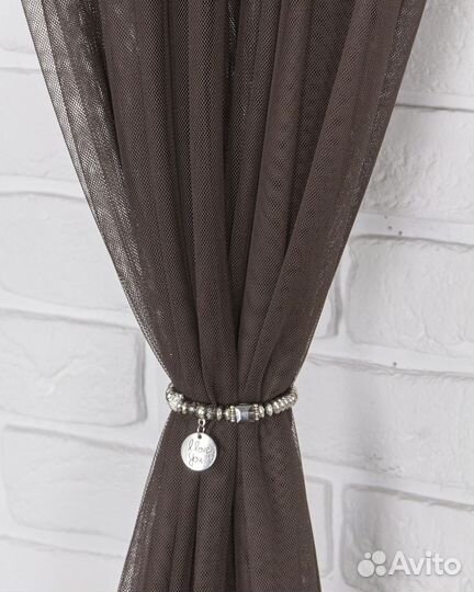 Тюль Ирис шоколад