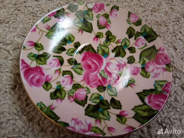 Чашка с блюдцем, чайная пара, Кузнецовский фарфор