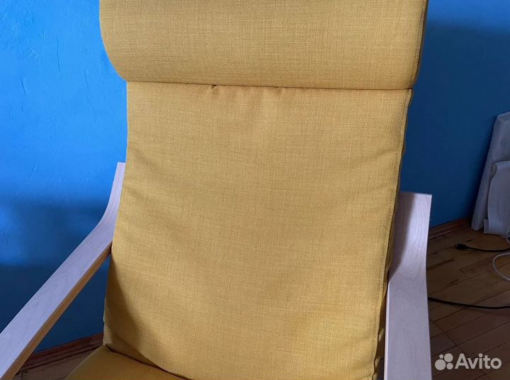 Кресло поэнг IKEA желтое