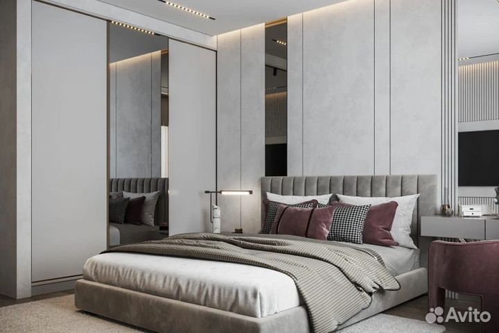 Мягкие стеновые панели в спальню