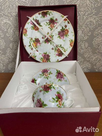 Чашка с блюдцем фарфор