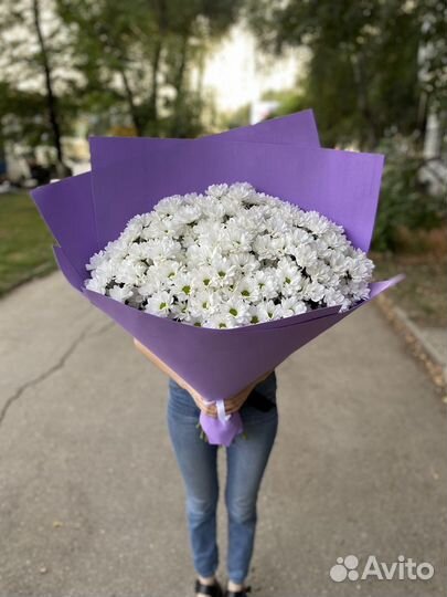 Хризантема, букет из хризантем, доставка цветов