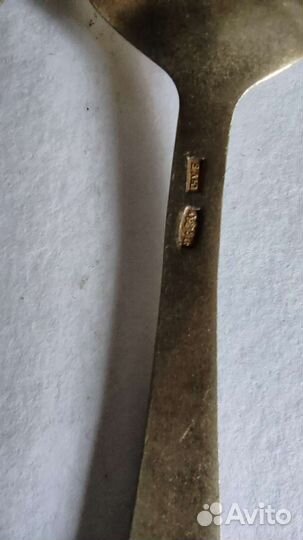 Ложечки кофейные Серебро 916 позолота, эмаль