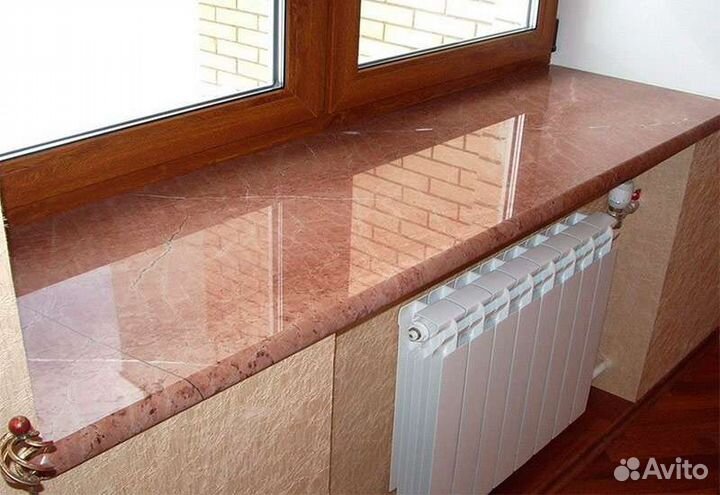 Подоконники из камня(гранит мрамор кварц акрил)