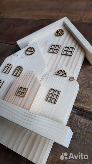 Заготовка для ключницы Деревянные домики