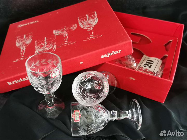 Набор хрустальных рюмок 6шт Krystal Югославия