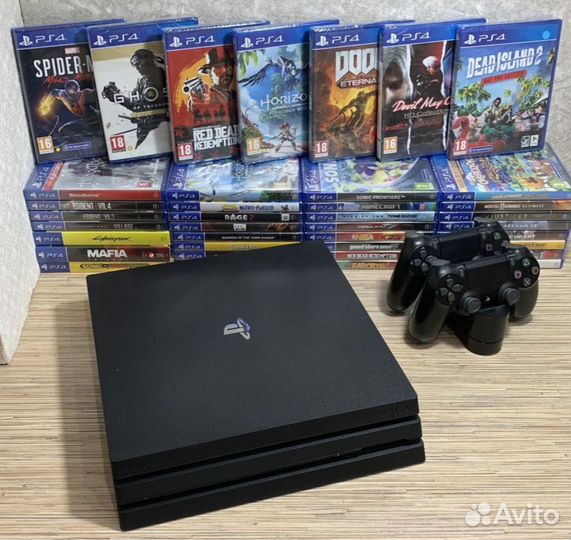Sony PS4 Pro 1TB PlayStation 4 Гарантия + 40 Игр