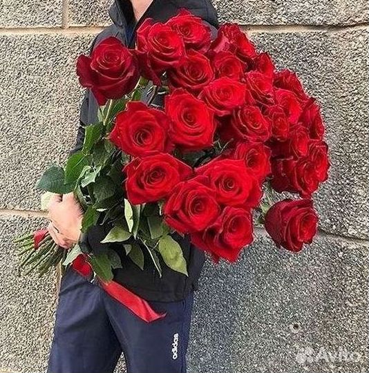 Розы высокие Доставка цветов