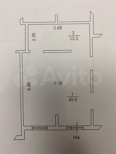 Свободного назначения, 55 м²