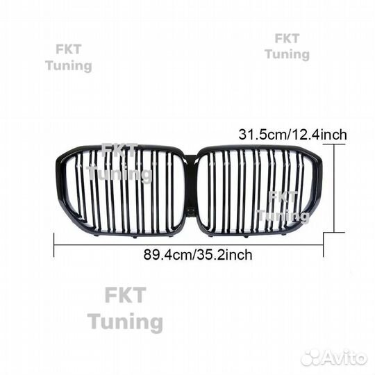 Решетка радиатора для BMW X5 G05, М стиль, черный
