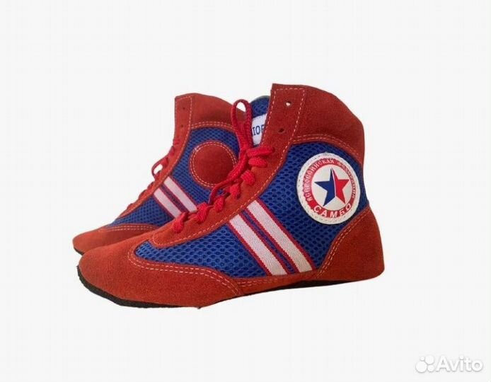 Борцовки самбо стиль master (вфс) (44,Синий-красн