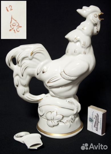 Братина и 12 ложек, дерево, роспись. Длина 50 см