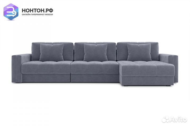 Диван угловой тик-так Монарх М2О1 темно-серый