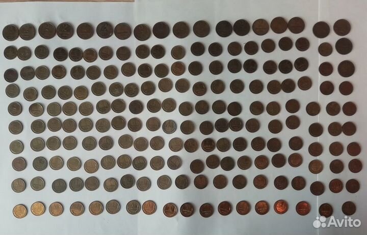Монеты 1 копейка СССР. 2 копейки СССР