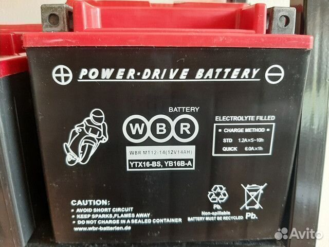 Мото Аккумулятор WBR MT 12-14 (12B, 14Ач)