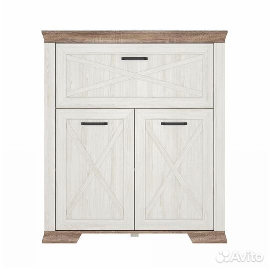 Тумба Marselle (Марсель) KOM2D1K ясень снежный/дуб