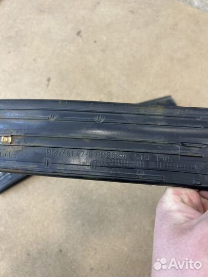 Накладки порогов внутренние bmw e36