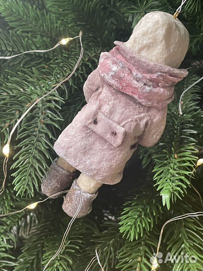 Ватная елочная игрушка