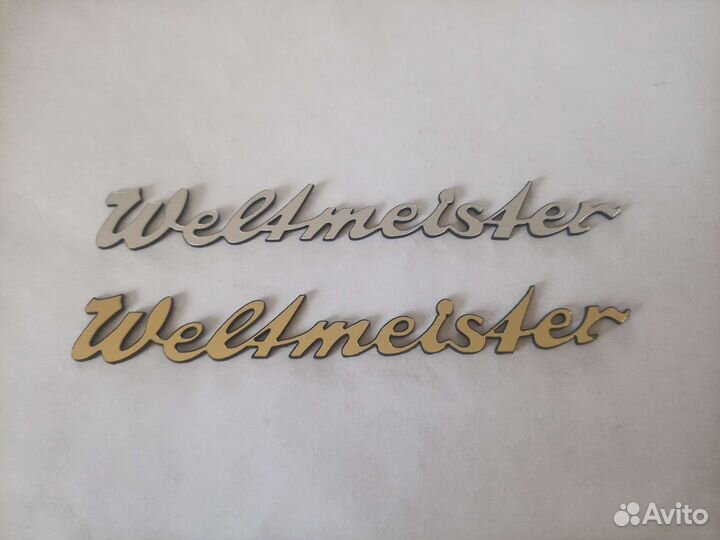 Шильдик Логотип Weltmeister аккордеон баян