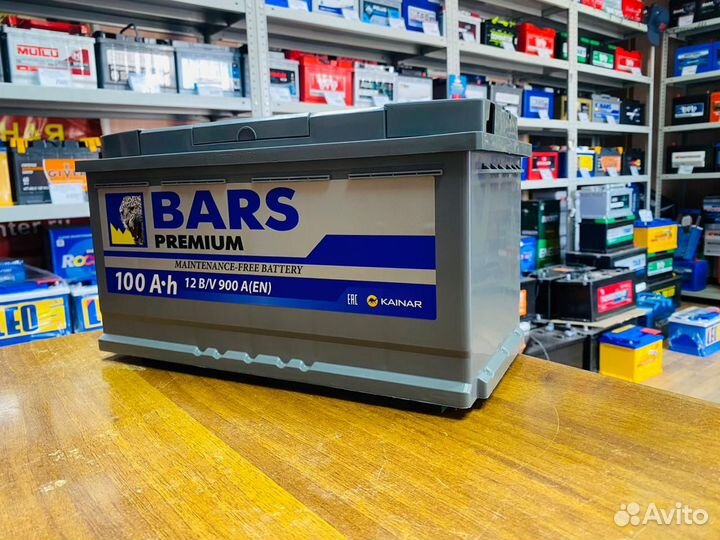 Аккумулятор 100 ач Bars Premium 900а