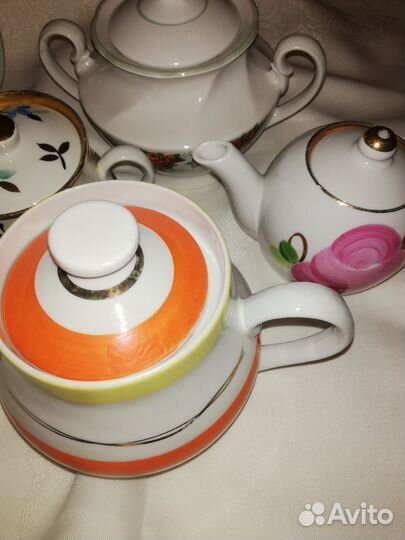 Советский фарфор. Чайники, сахарницы СССР