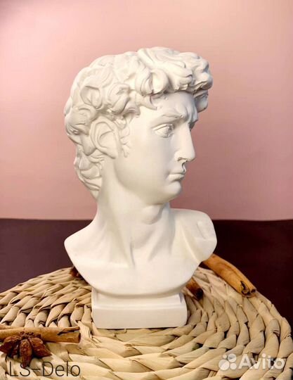 Силиконовая форма Бюст Давида молд кашпо