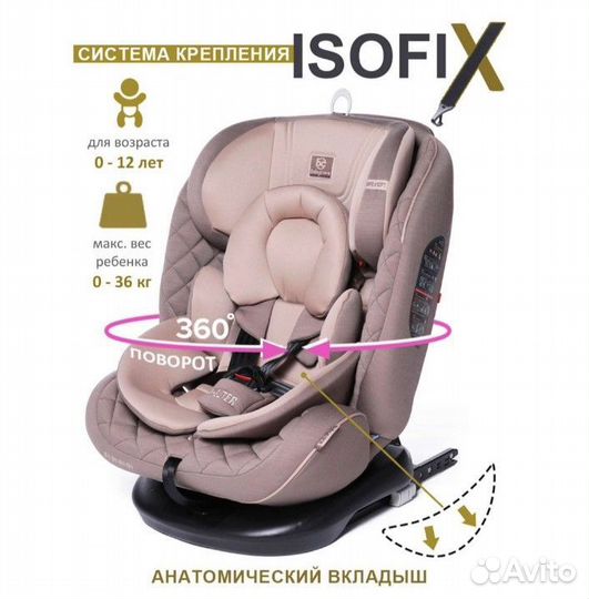 Автокресло детское Shelter Isofix 0-36кг