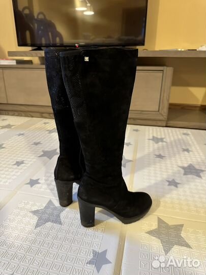 Зимние женские сапоги 38 натуральная замша