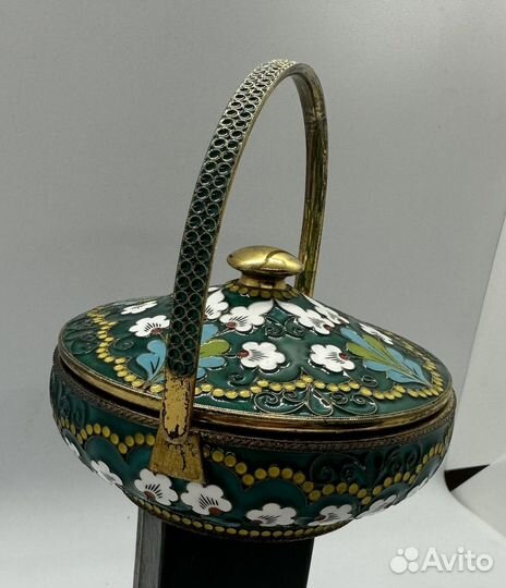 Сахарница Серебро 925 Эмаль Ленинград