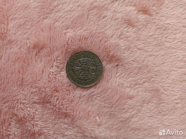 Немецкие монета 1967 г одна марка