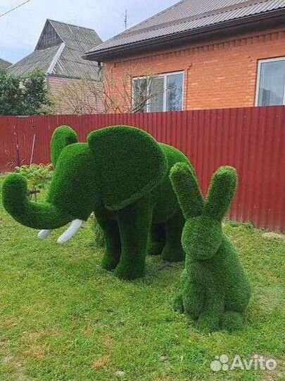 Топиарий фигуры,Геопластика укладка искус.газона