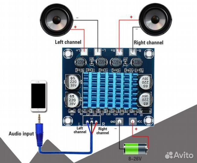 Усилитель стерео 2 х 30вт