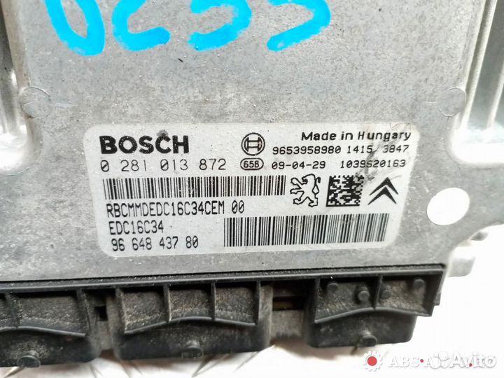 Блок управления двигателем Citroen C5 2 2009