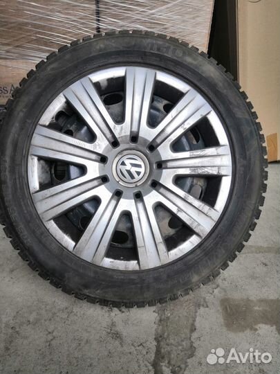 Колеса в сборе (зима) kumho R16 VAG+ диски+колпаки
