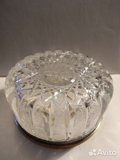 Ваза-конфетница. Хрусталь. Серебро