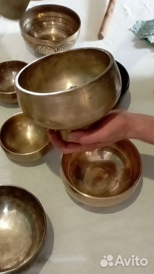 Тибетская поющая чаша кованая 