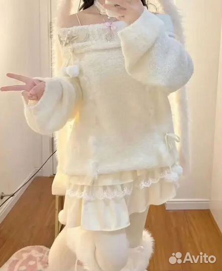 Милый свитер лолита винтаж jirai kei cutecore y2k