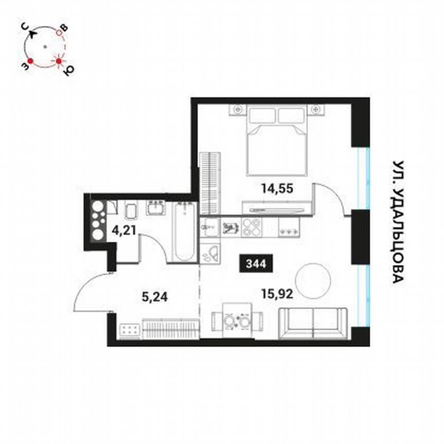 1-к. квартира, 39,9 м², 28/28 эт.