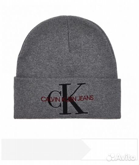 Calvin Klein шапка 100 хлопок двойной очень теплая