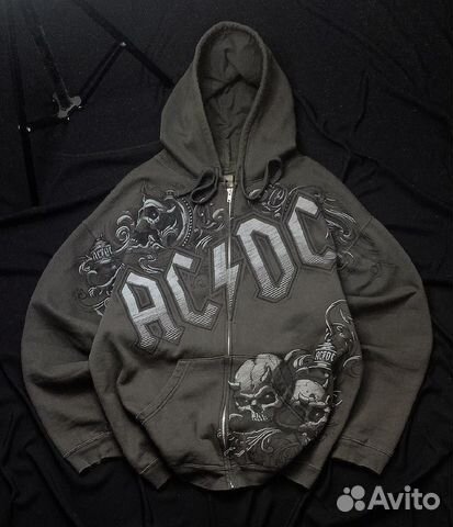 Vintage Liquid Blue x AC/DC Zip Hoodie купить в Челябинске по низкой ...