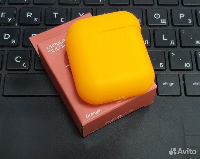 Силиконовый чехол Airpods 2 Orange