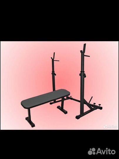 Скамья горизонтальная и стойка без страховки