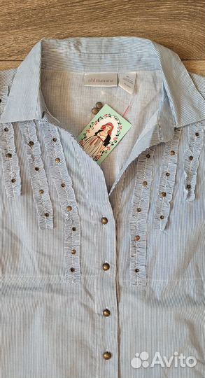Рубашка туника oh mamma хб новая 52-54